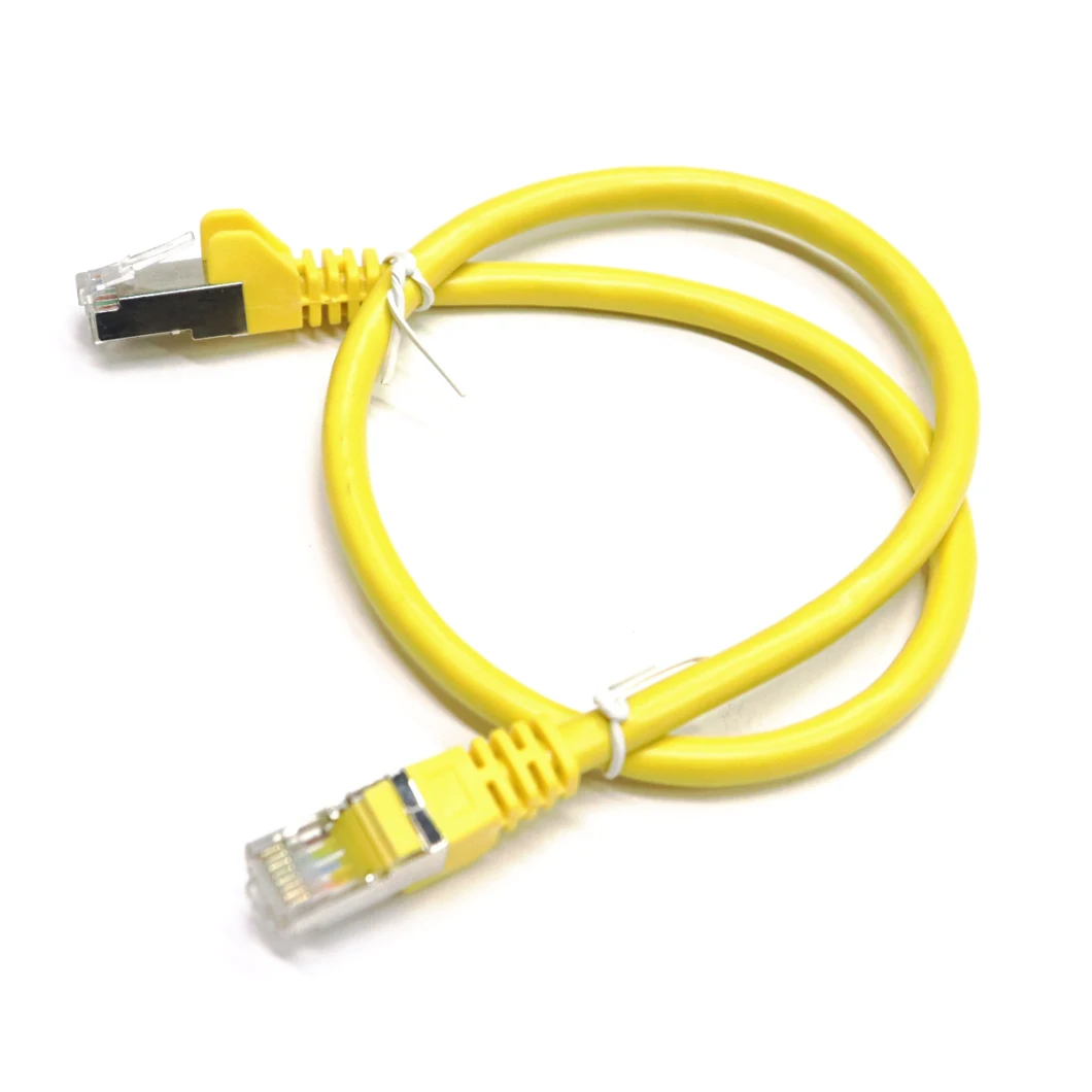 RJ45 Gold Flat Round Cat7 Cat8 CAT6 Network Cable Patch Cord