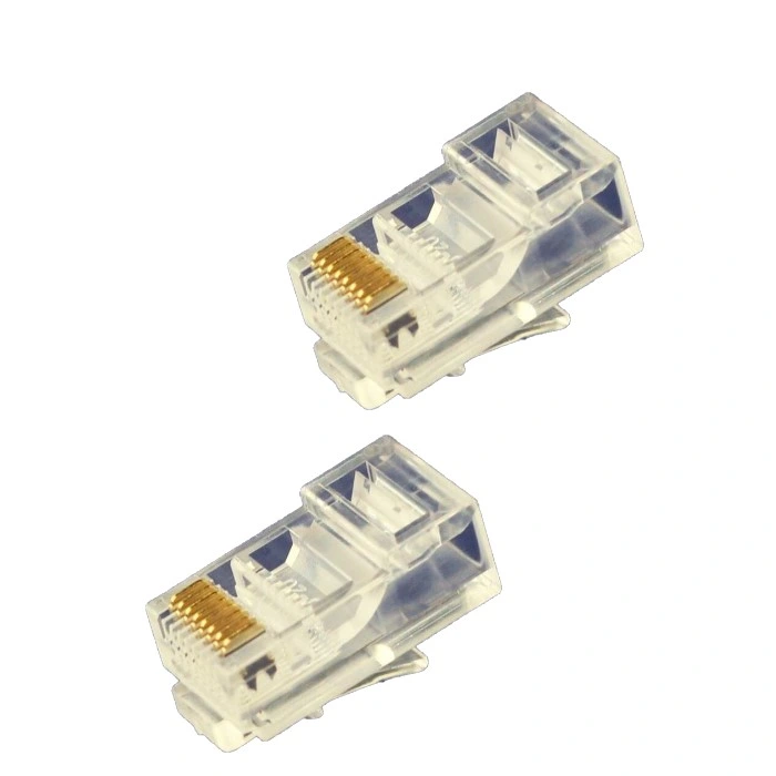 Ethernet RJ45 UTP Cat5e 8p8c Connector Modular Plug 2 Tips/3 Tips for Integrated Wiring Network Connector