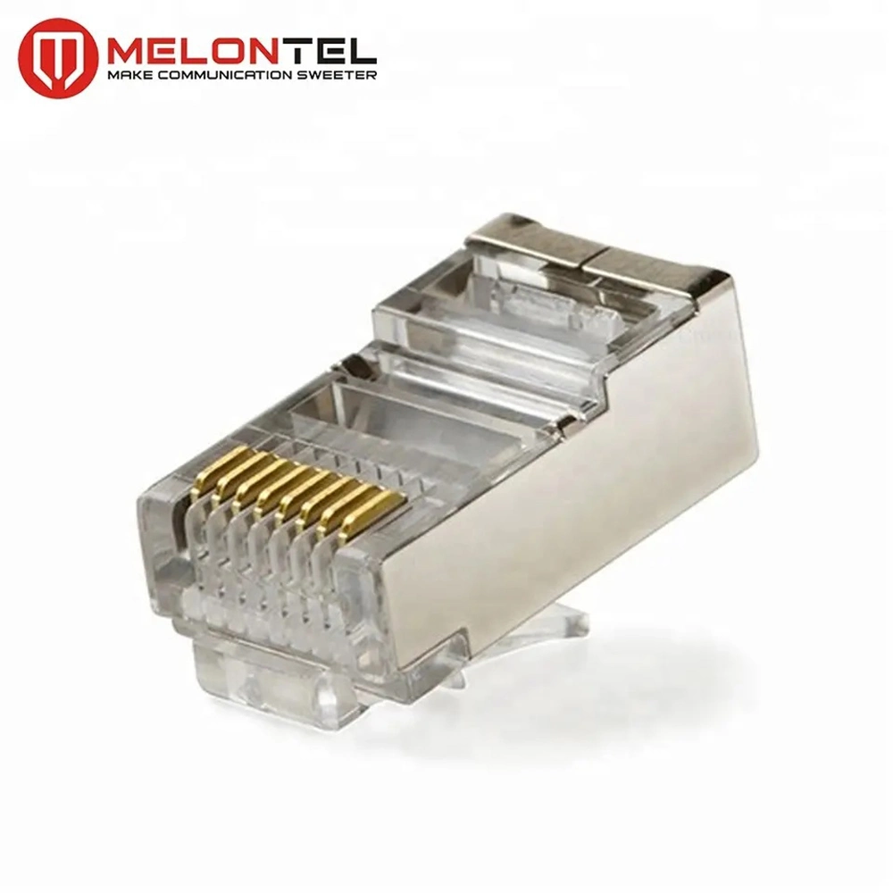 Fully Stocked Gold Plated RJ45 8p8c STP Connector CAT6 Metal Shield RJ45 Modular Plug