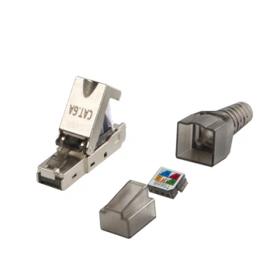 Conector modular sin herramientas CAT6A RJ45 8p8c