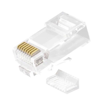 CAT.6 RJ45 8P8C Enchufe modular Conectores de red sin blindaje (UTP) Kit de 2 piezas Blanco