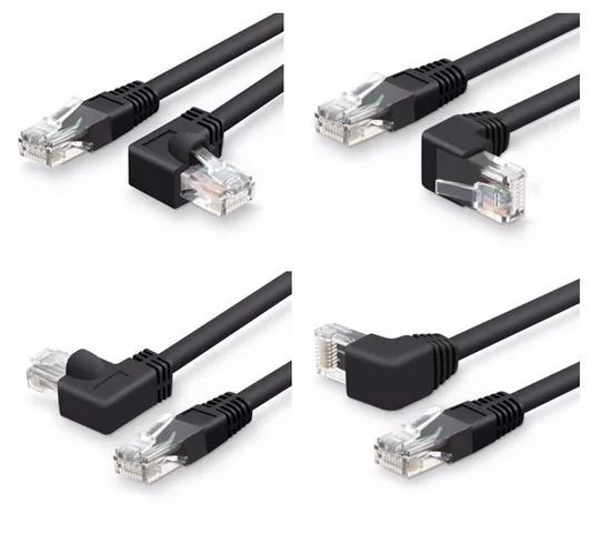 Enchufe azul CAT6A Cat7 Cat8 26AWG PVC SFTP 0.5m/1m/2m/3m, 5m, 10m, 15m Patch Cord