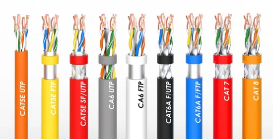 Personalización CAT6 CAT6A Cat7 Cat8 UTP SFTP FTP Cable de red