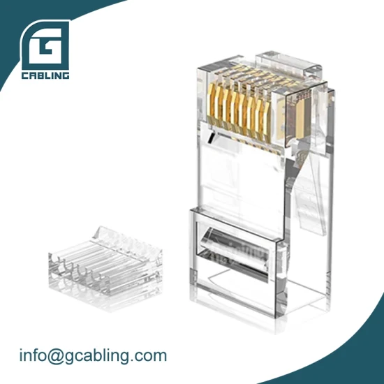 Gcabling 100 unids/caja conector Ethernet RJ45 CAT6 Cat7 8p8c RJ45 enchufe Modular UTP RJ45 Cat 6 conector RJ45 enchufe