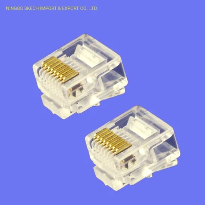 Enchufe modular del conector modular de la red UTP del cuerpo corto de RJ45 Cat5e 8p8c