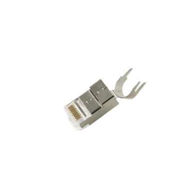 Enchufe modular blindado RJ45 con clip para cable