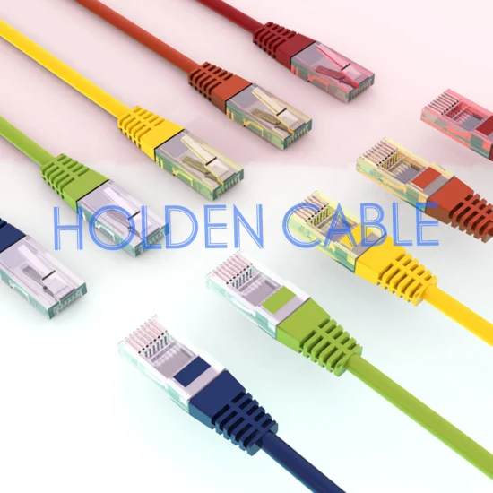 Cable LAN Ethernet CAT6 Cat7 Cable de conexión de red redondo plano