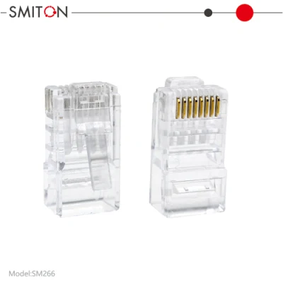  Cat. sin blindaje /UTP  Enchufe modular de 6 conectores RJ45