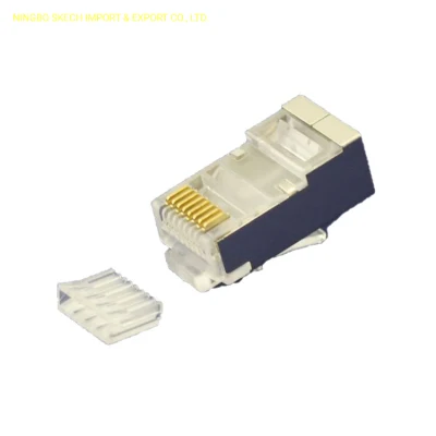 RJ45 FTP/STP/SFTP CAT6 Enchufe modular blindado 8p8c Escudo Conector Ethernet Enchufe de red con barra de inserción