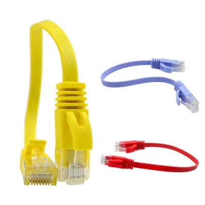 RJ45 Ethernet LAN Patch Cords Cable Flat Cat 6 Patch Cord CAT6 UTP Cobre desnudo plano