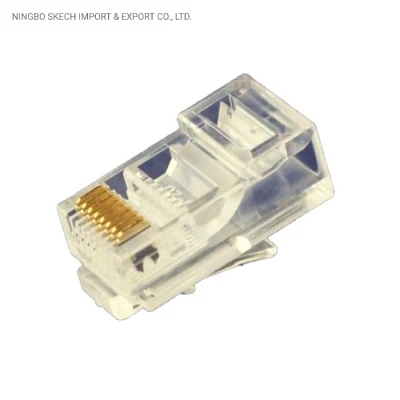 Conector Ethernet RJ45 UTP Cat5e 8p8c Conector modular 2 puntas/3 puntas para conector de red de cableado integrado